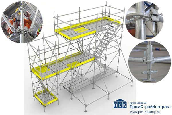 Модульные клиновые строительные леса PSK SCAFF System